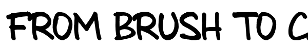 From brush to caps font preview